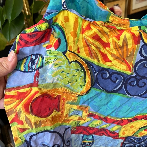 Vintage Robert Stock Silk Mini Dress Medium - Picture 8 of 8